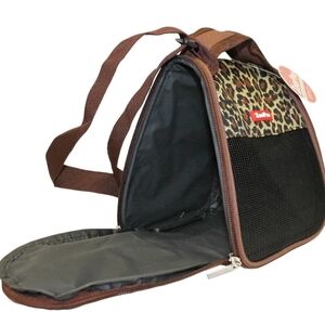 🟫◼️ ZooPro leopard print pet carrier with adjustable shoulder strap ◼️🟫